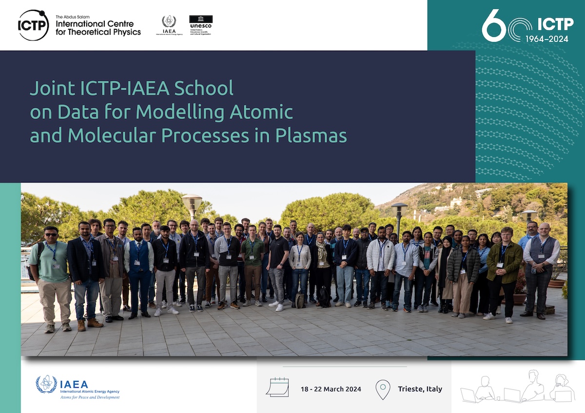 Group photo for the 2024 Joint ICTP-IAEA School on Data for Modelling Atomic and Molecular Processes in Plasmas