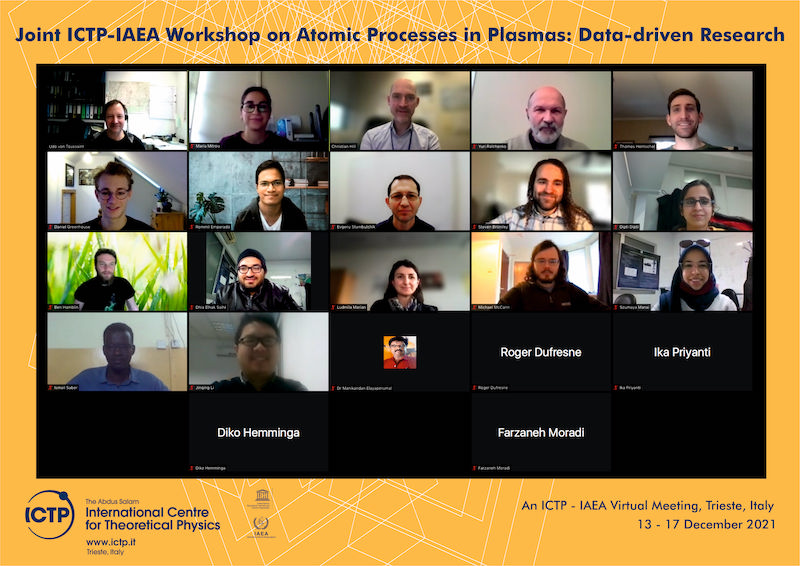 Group photo for the 2021 Joint ICTP-IAEA School on Data-Driven Research on Plasmas